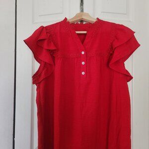 Women's Cap Sleeve Blouse, size L